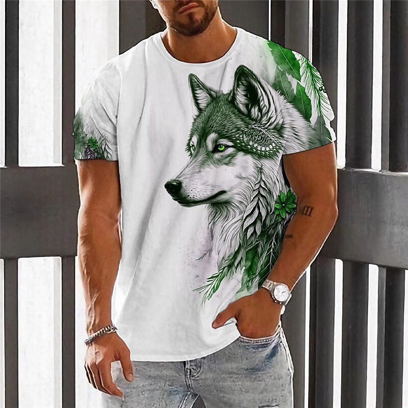 【2XS-6XL】👕👕 Muška majica s printom vukova