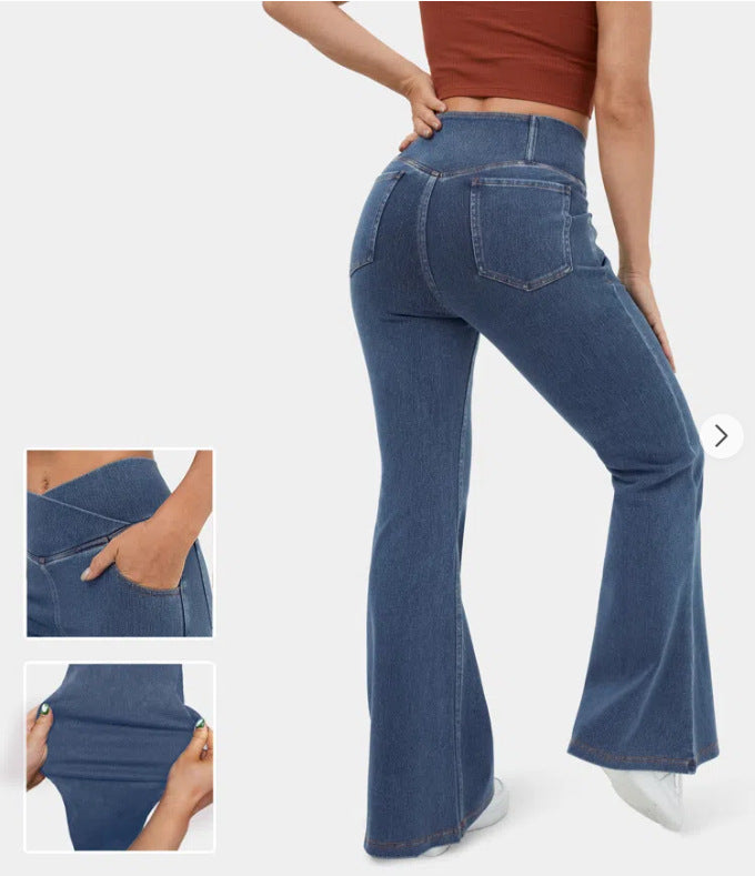 【XS-4XL】 Crossover Jeans s vysokým pasem