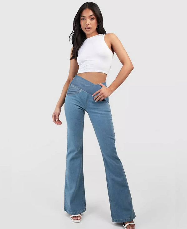 【XS-4XL】 Crossover Jeans s vysokým pasem