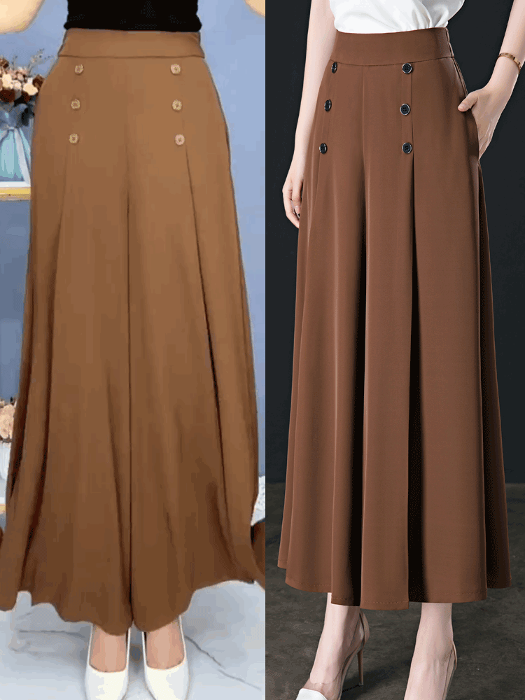 💖【M-5XL】Modna ženska suknja širokih nogavica s visokim strukom na draperiju