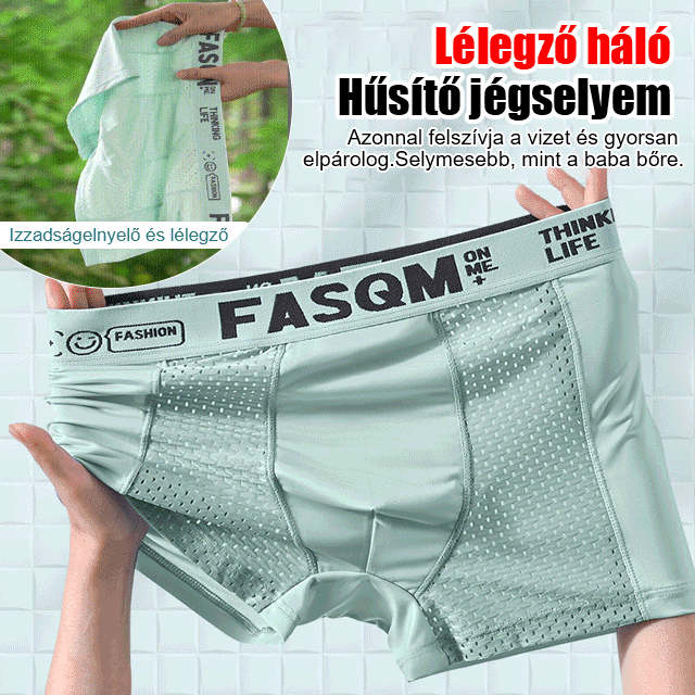 🔥6 kusů za 660 Kč🔥🔥 Nový styl, pohodlné a vzdušné, síťované, ledové hedvábné boxerky ve velkých velikostech 