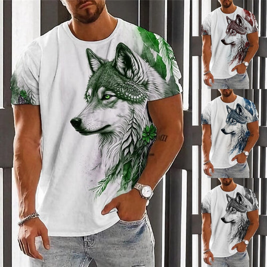 【2XS-6XL】👕👕 Muška majica s printom vukova